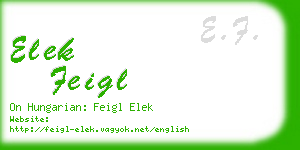 elek feigl business card